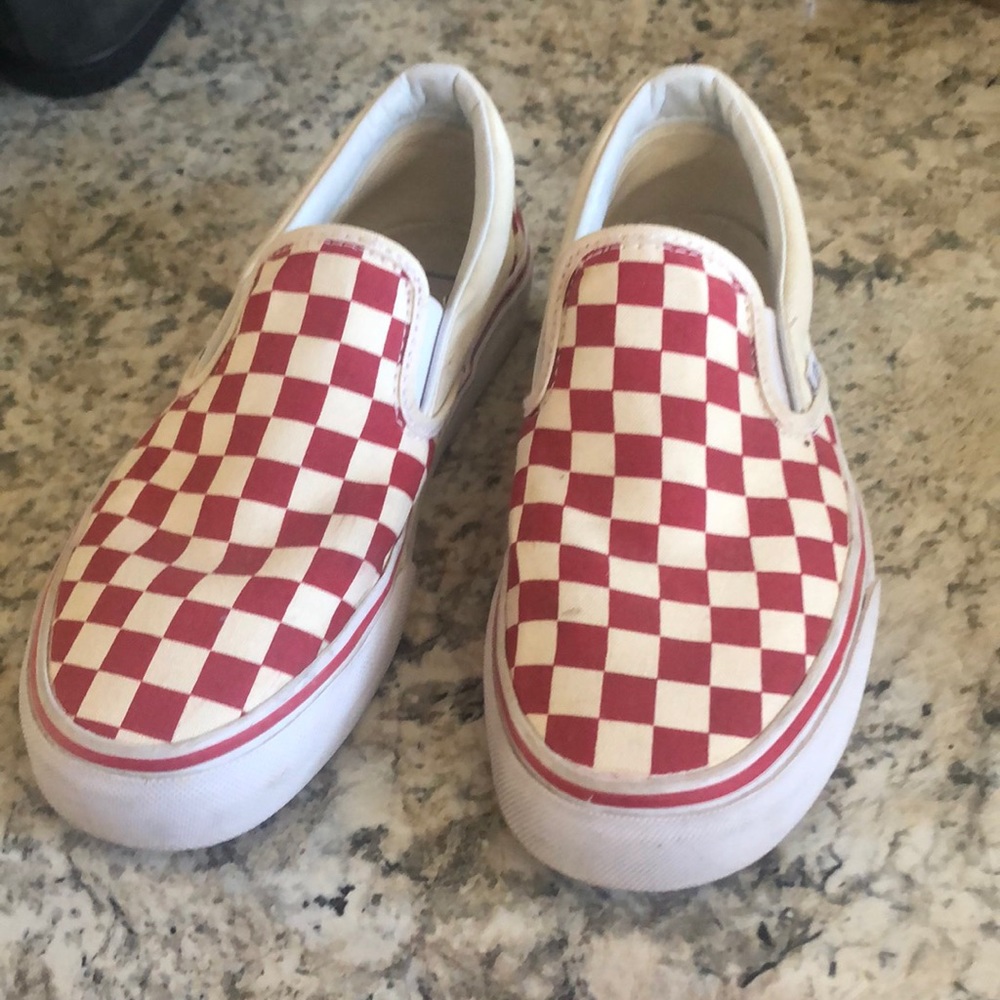 Red Slip On Vans